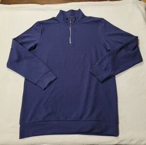 Shaquille O'Neal XLG Navy Blue Long Sleeve 1/4 Zip Pullover Size LT Big and Tall